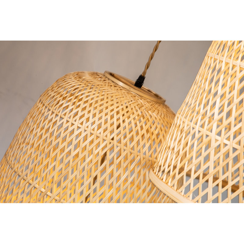 Bayou Breeze 3 Lights Wicker Rattan Foyer Pendant Light & Reviews Wayfair